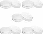 QWORK Szalki Petriego szklane z pokrywka 90x20 mm, 5 szt. – zdjęcie 1