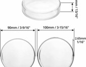 QWORK Szalki Petriego szklane z pokrywka 90x20 mm, 5 szt. – zdjęcie 2