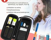 MEDMAX Torba medyczna na leki EpiPen i inhalator, twarda obudowa, czerwona – zdjęcie 2