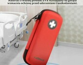 MEDMAX Torba medyczna na leki EpiPen i inhalator, twarda obudowa, czerwona – zdjęcie 3