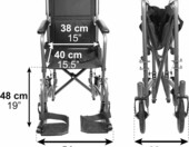 PEPE Mobility Wózek inwalidzki składany, wąskie siedzisko 38 cm – zdjęcie 2