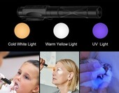 flintronic Latarka diagnostyczna LED 2 szt. z miernikiem zrenicy, ladowalna – zdjęcie 4