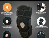 AOOWU Stabilizator kolana na zawiasach z otwartą rzepką, rozmiar L – zdjęcie 2