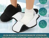 OrtoPrime Buty ortopedyczne pooperacyjne unisex, szerokie, czarne – zdjęcie 4