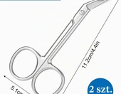 Telooco Nozyczki chirurgiczne zakrzywione 2 szt. – do stomii i opatrunkow – zdjęcie 2