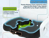 HOMCA Poduszka przeciwodlezynowa z pianki memory – na kosc ogonowa, czarna – zdjęcie 3