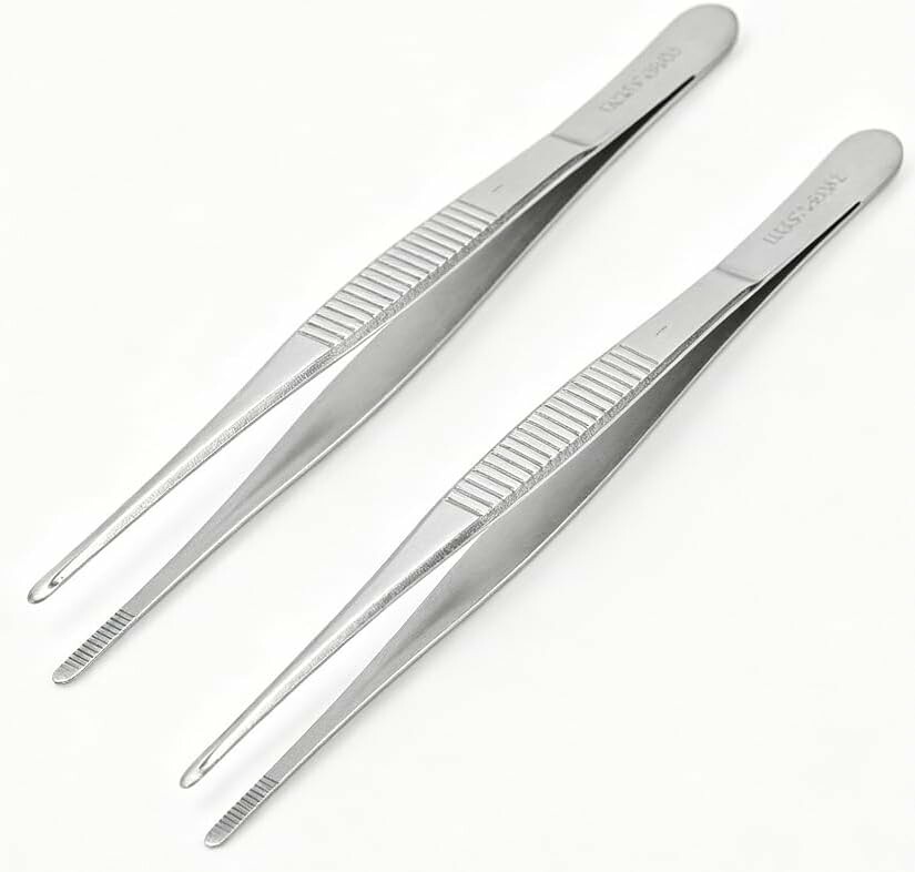 YUMILI Peseta chirurgiczna zabkowana 2 szt. – stal nierdzewna 304, 14 cm