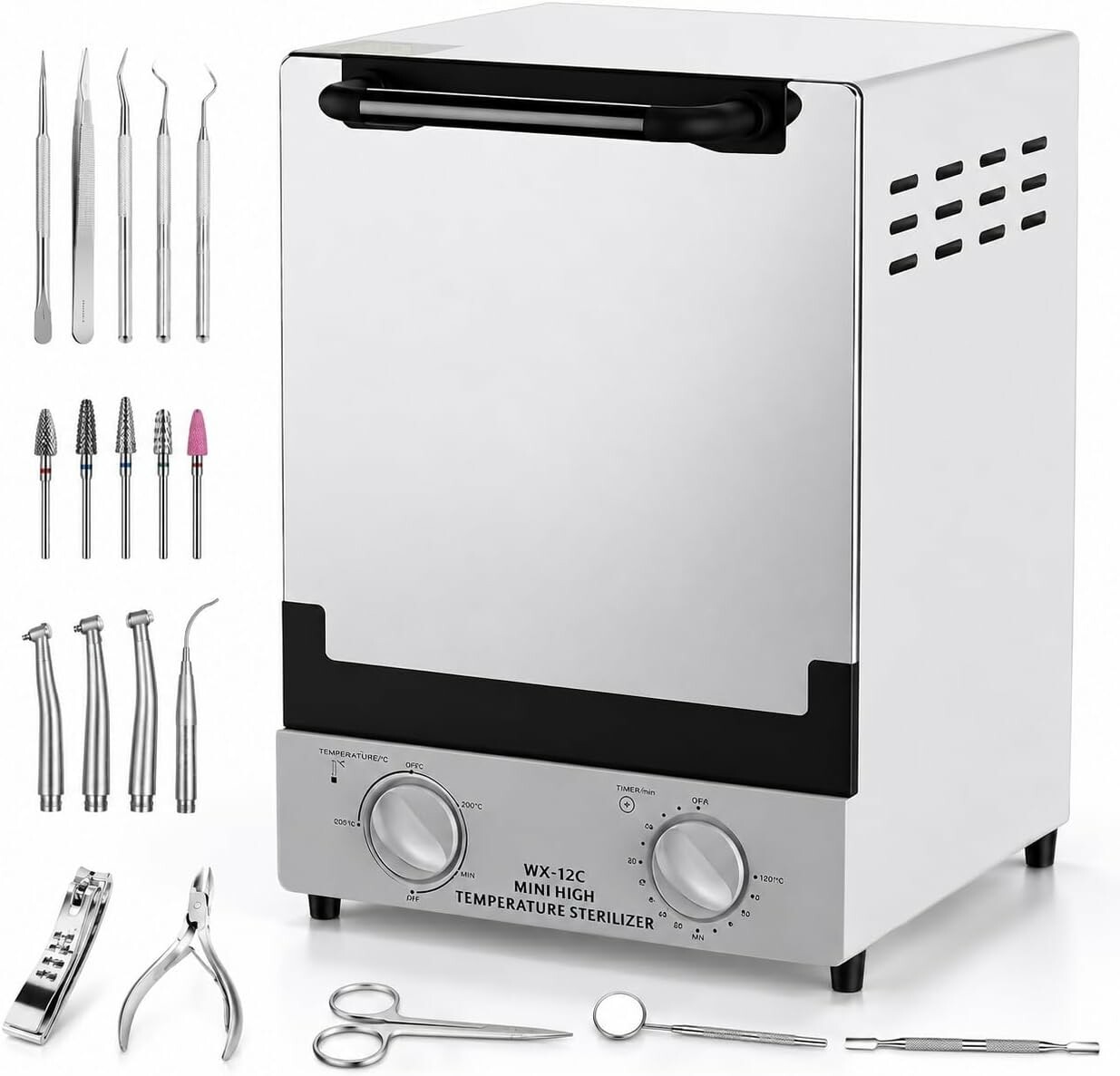 TECKZOON Sterylizator na sucho 12 l, 1000 W, do 250°C