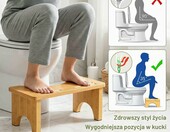 Bambusowy podnóżek toaletowy dla dorosłych – zdjęcie 3
