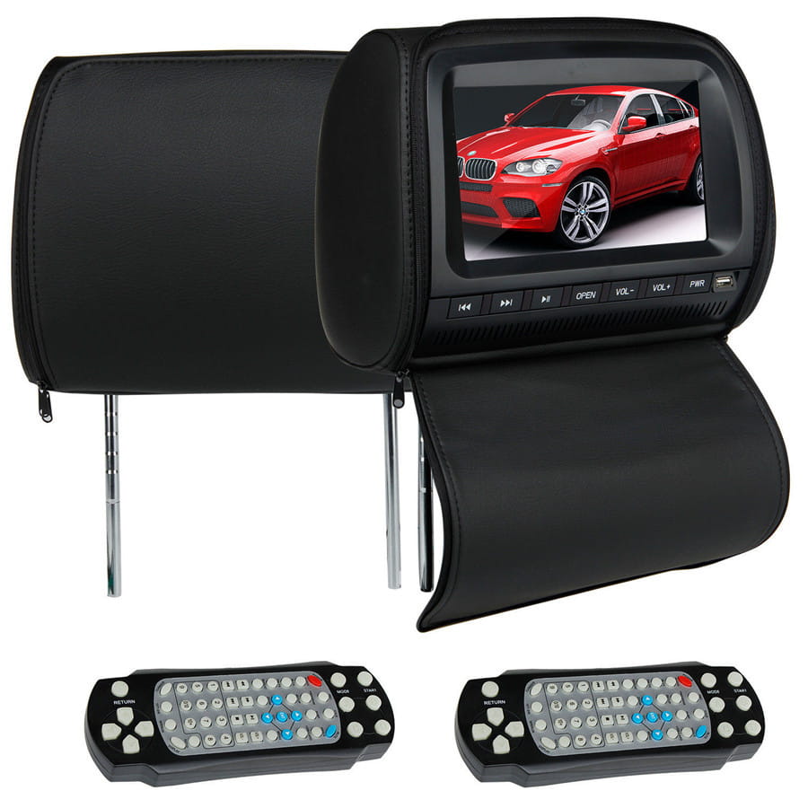 Zagłówek Multimedialny LCD 9 cali HD DVD 2szt