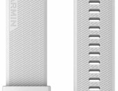 Garmin Quick Release 20 mm – pasek silikonowy, biały, srebrny osprzęt – zdjęcie 1