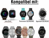 Garmin Quick Release 20 mm – pasek silikonowy, biały, srebrny osprzęt – zdjęcie 5