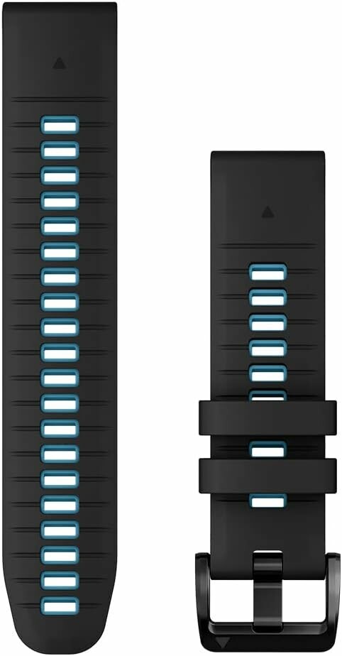 Garmin Pasek QuickFit 22 mm silikonowy – czarno-niebieski Cirrus Blue