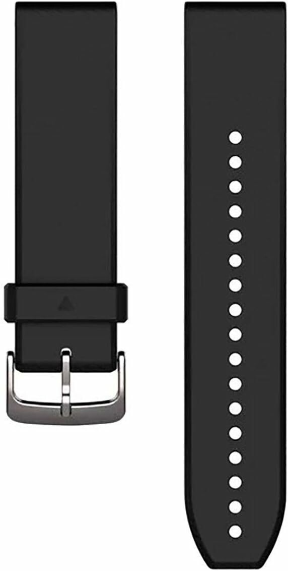 Garmin QuickFit 22 - zapasowy pasek silikonowy, czarno-srebrny
