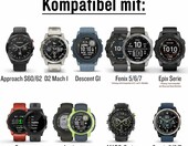 Garmin UltraFit 2 22 mm – pasek nylonowy do zegarka, czarny – zdjęcie 4
