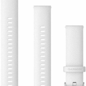 Garmin Pasek Quick Release 18 mm – silikonowy, biały, srebrny osprzęt