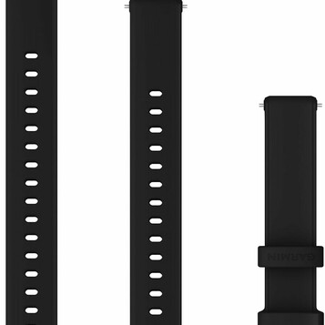 Garmin Lily 2 - pasek silikonowy, czarny z okuciami kremowego złota