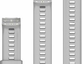 Garmin Pasek 20 mm – silikonowy jasnoszary, czarne okucia stalowe – zdjęcie 2