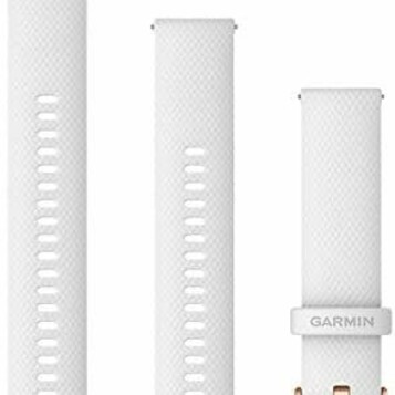 Garmin Pasek Quick Release 20 mm – silikonowy biały, klamra różowe złoto