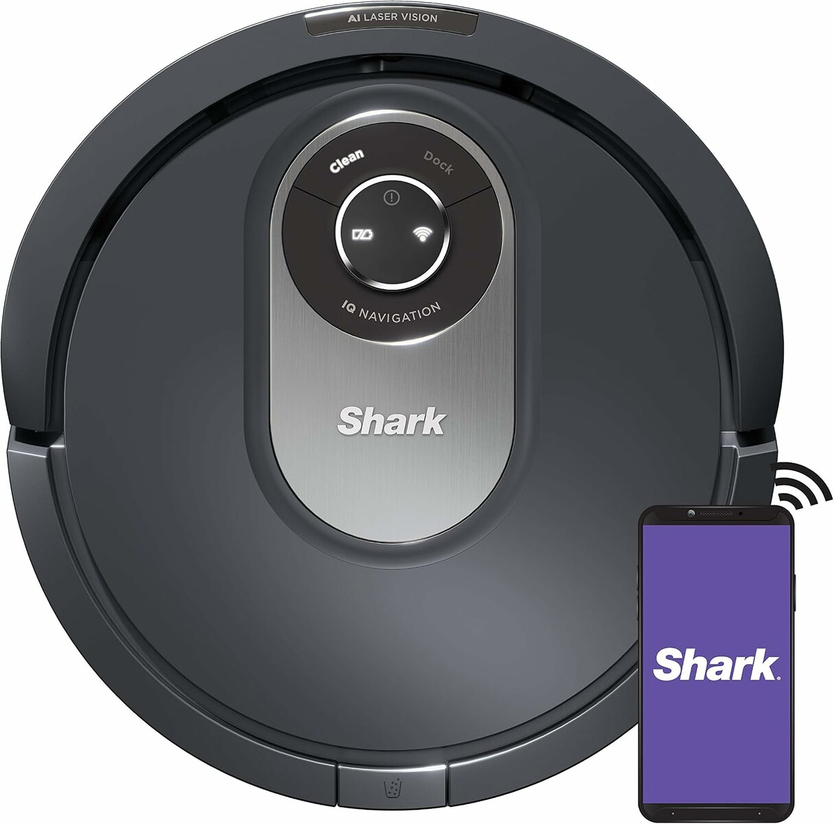 Shark AI RV2001 – robot odkurzający z nawigacją laserową, ciemnoszary