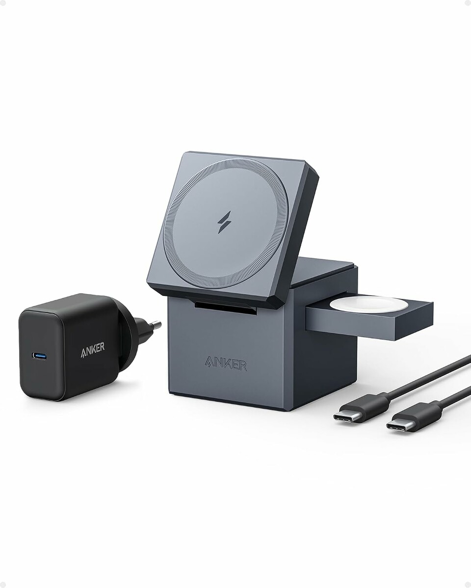 Anker MagSafe 3w1 kostka - składana ładowarka indukcyjna 15 W