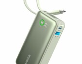 Anker Nano Powerbank 10000 mAh z wbudowanym kablem USB-C, zielony – zdjęcie 1
