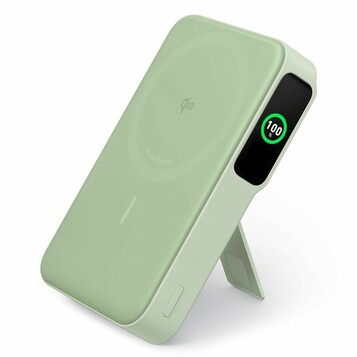 Anker MagGo 10000 mAh Qi2 - powerbank magnetyczny z wyświetlaczem, zielony