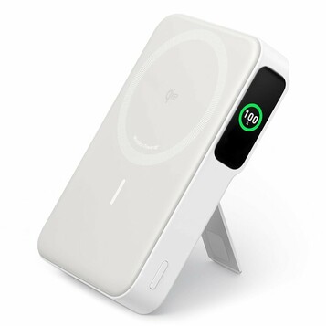 Anker MagGo 10000 mAh Qi2 - powerbank magnetyczny z wyświetlaczem, biały