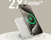 Anker MagGo 10000 mAh Qi2 - powerbank magnetyczny z wyświetlaczem, biały – zdjęcie 2