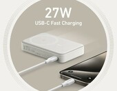 Anker MagGo 10000 mAh Qi2 - powerbank magnetyczny z wyświetlaczem, biały – zdjęcie 5