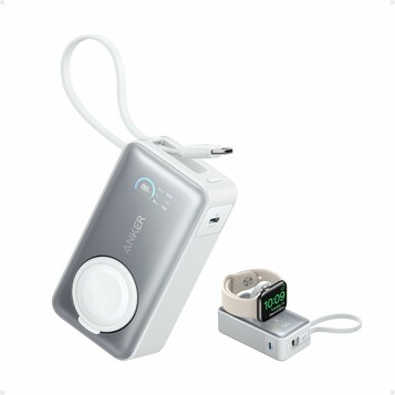 Anker MagGo 10000 mAh 35 W - powerbank z ładowarką do Apple Watch, biały