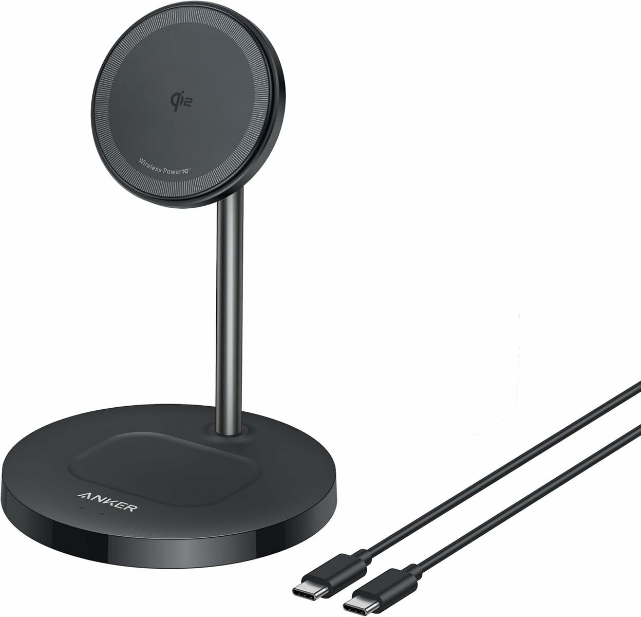 Anker MagGo stojak 2 w 1 ładowarka indukcyjna MagSafe 15 W, czarny