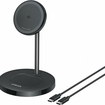 Anker MagGo stojak 2 w 1 ładowarka indukcyjna MagSafe 15 W, czarny