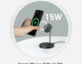 Anker MagGo stojak 2 w 1 ładowarka indukcyjna MagSafe 15 W, czarny – zdjęcie 3