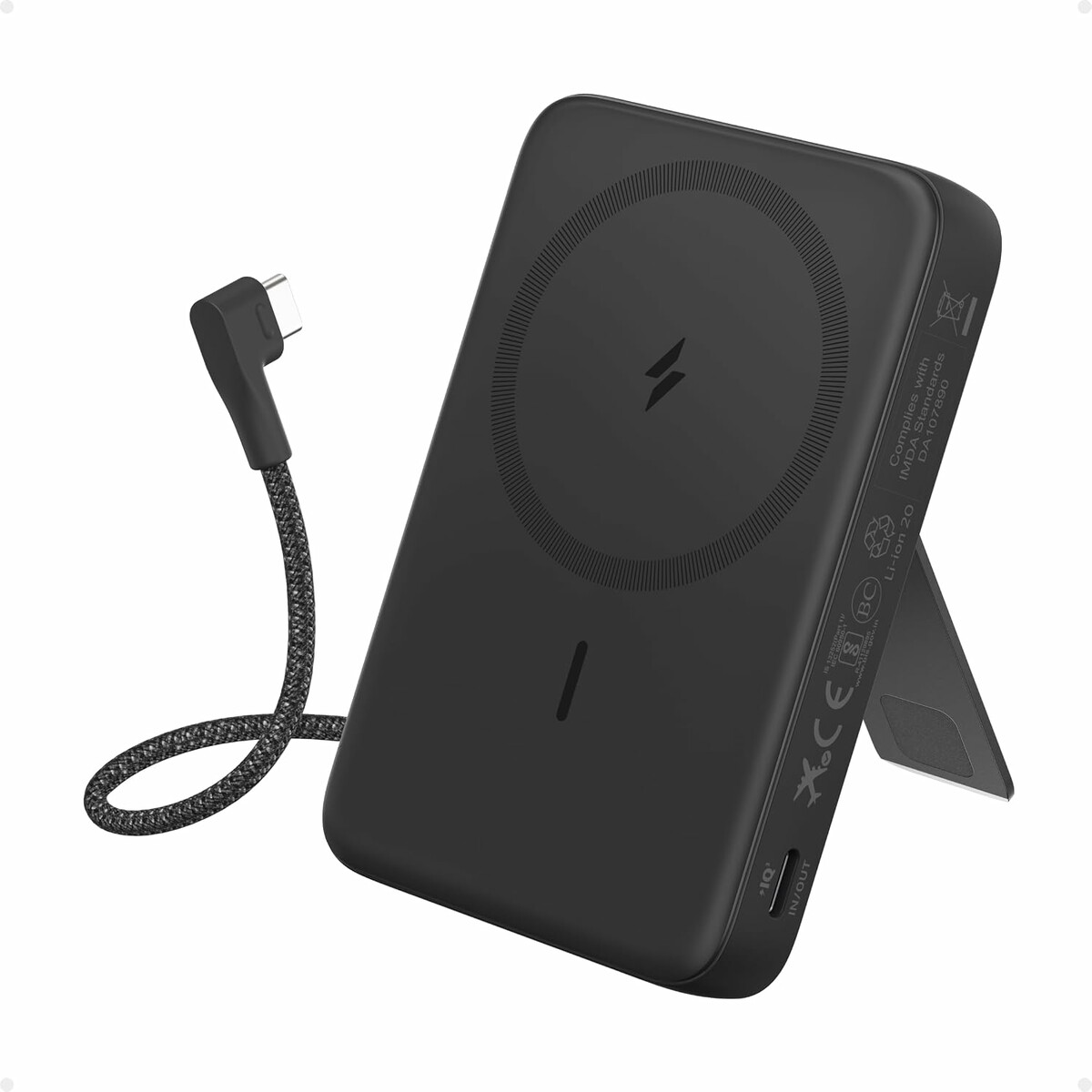 Anker Zolo magnetyczny powerbank 10000 mAh 30 W z podstawką, czarny