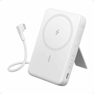Anker Zolo magnetyczny powerbank 10000 mAh 30 W z podstawką, biały