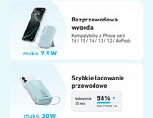Anker Zolo magnetyczny powerbank 10000 mAh 30 W z podstawką, biały – zdjęcie 2