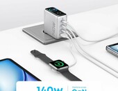 Anker ładowarka USB-C 140 W - 4 porty, wyświetlacz dotykowy, srebrna – zdjęcie 2