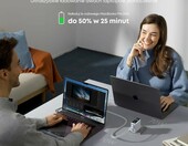 Anker ładowarka USB-C 140 W - 4 porty, wyświetlacz dotykowy, srebrna – zdjęcie 3