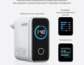Anker ładowarka USB-C 140 W - 4 porty, wyświetlacz dotykowy, srebrna – zdjęcie 4