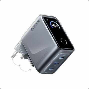 Anker Prime 160 W GaN - ładowarka sieciowa USB-C z wyświetlaczem