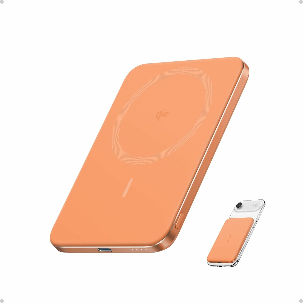Anker Nano magnetyczny powerbank 5000 mAh Qi2 15 W, pomarańczowy