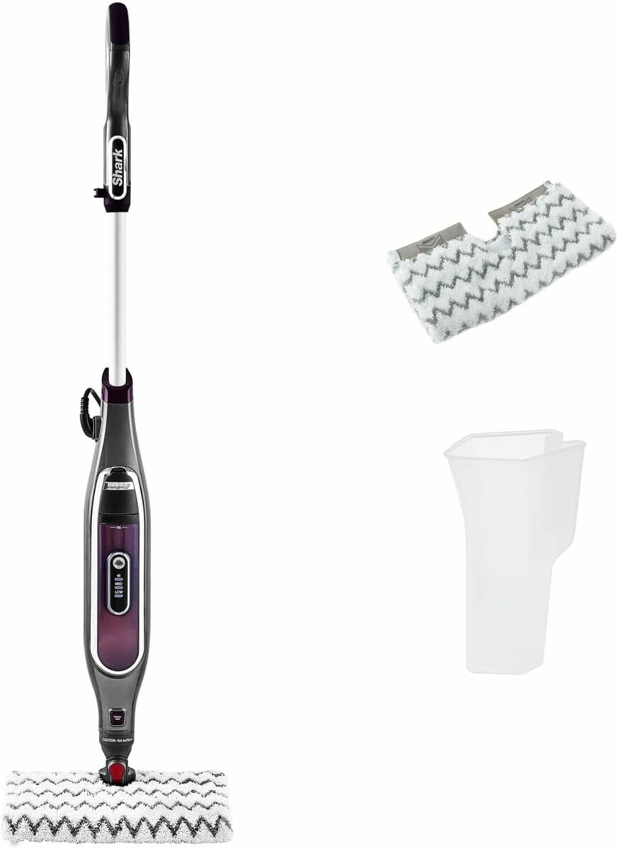 Shark Klik n' Flip S6003EU – mop parowy do twardych podłóg, szaro-bordowy