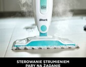 Shark Steam S1000EU – lekki mop parowy do twardych podłóg, biało-zielony – zdjęcie 3