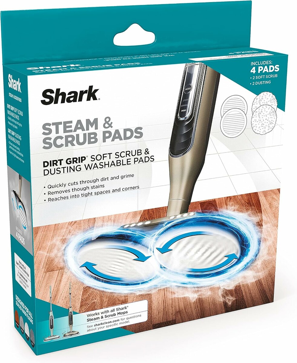 Shark XKITP7000D – komplet 4 zmywalnych nakładek do mopa parowego, szare
