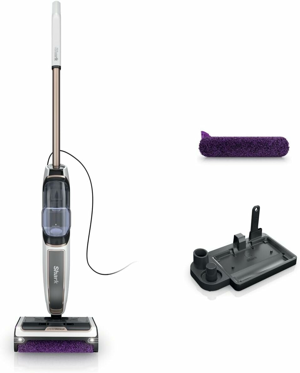 Shark SteamPickUp SD200EU – mop parowy 3 w 1 do podłóg twardych, biały