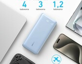 Anker powerbank 20000 mAh 87 W z wbudowanym kablem USB-C, biały – zdjęcie 4