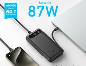 Anker powerbank 20000 mAh 87 W z wbudowanym kablem USB-C, czarny – zdjęcie 2