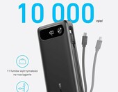 Anker powerbank 20000 mAh 87 W z wbudowanym kablem USB-C, czarny – zdjęcie 5