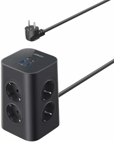 Anker listwa zasilająca 12w1 – 8 gniazd + 4 USB-C/USB, 20 W